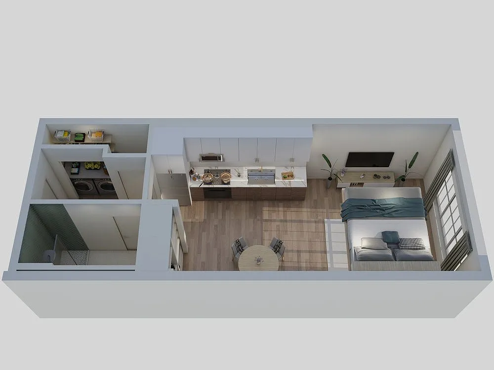 Floor plan Studio Bohdi Ori Bed 06