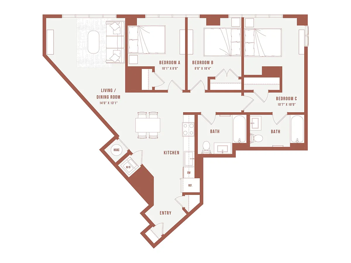 Floor plan Colette Co-Living G3