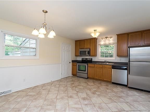 Kitchen window and door leading to utility room & backyard