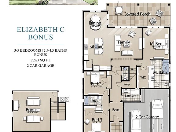 Elizabeth C Bonus 2 Car Garage