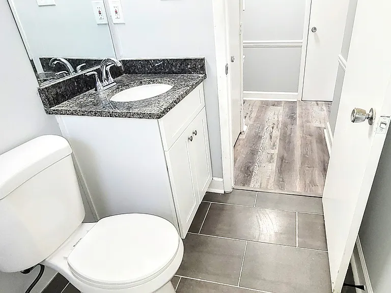 Another view of the beautifully appointed, fully remodeled bathroom