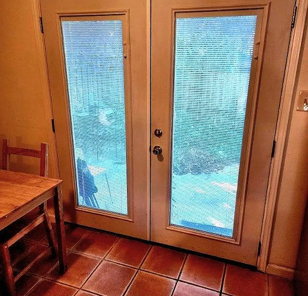 French doors to back patio