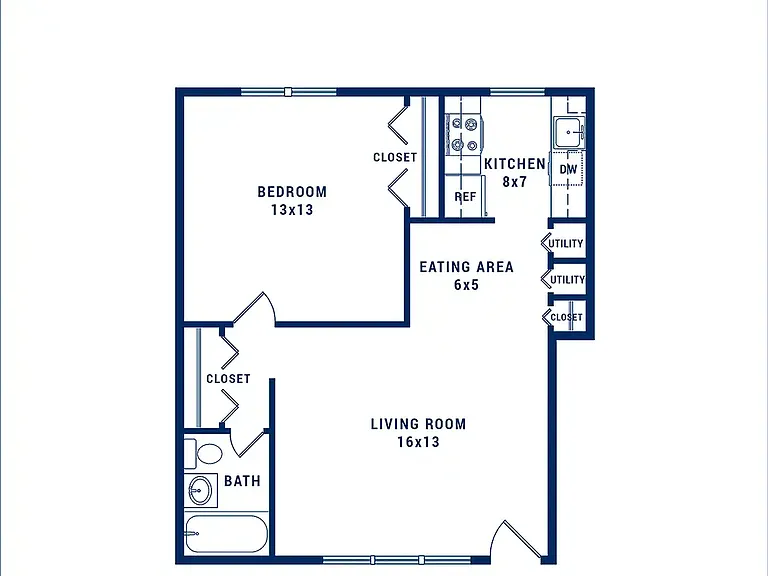 1 Bedroom B - online 1 Bedroom B - online
