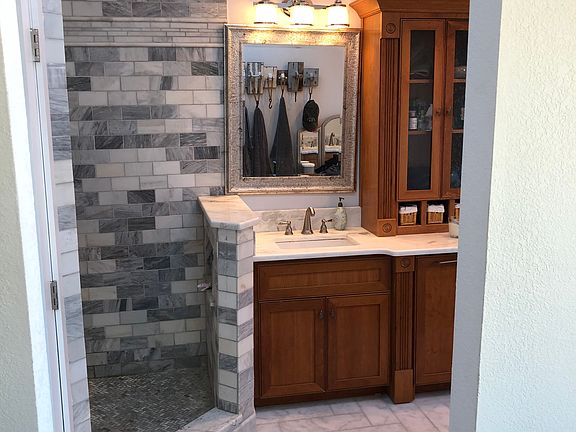 Heated marble tile/dual jets