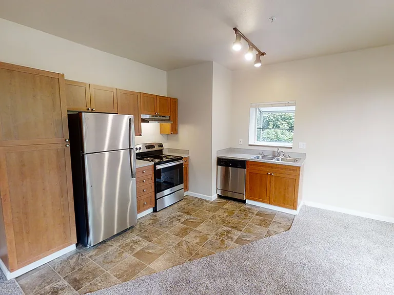 Kitchen in One Bedroom Apartment Home
