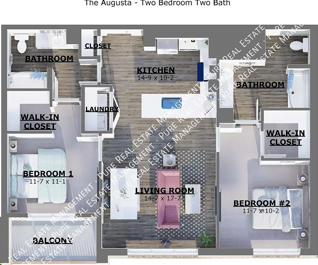 The Augusta - Two Bedroom Two Bath — Photo 1