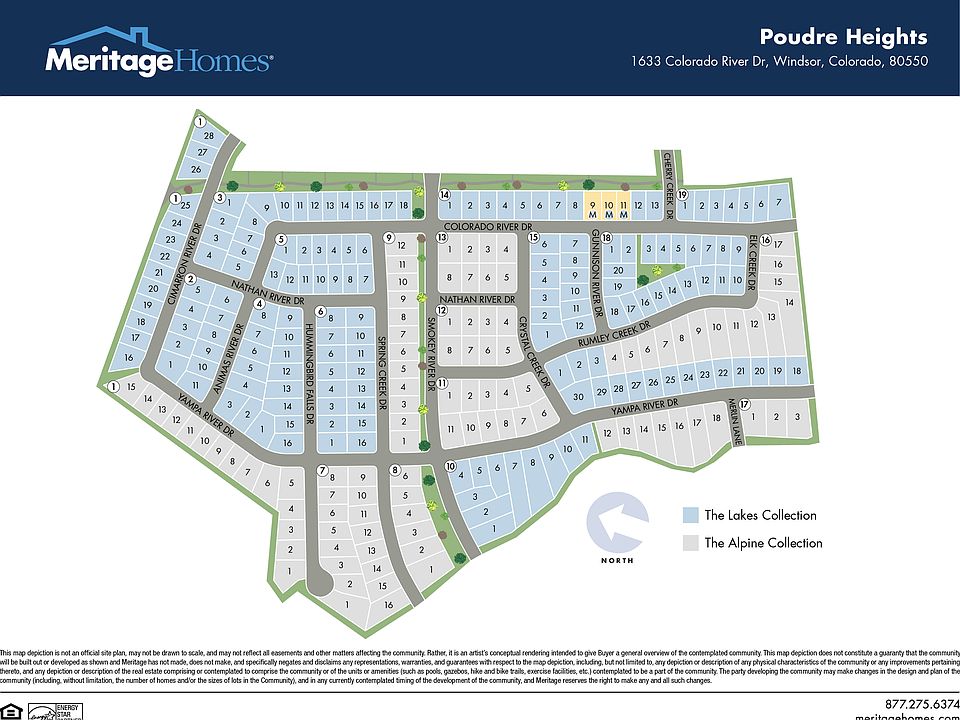 Poudre Heights The Lakes Collection by Meritage Homes in Windsor CO