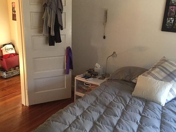 Bedroom is upstairs