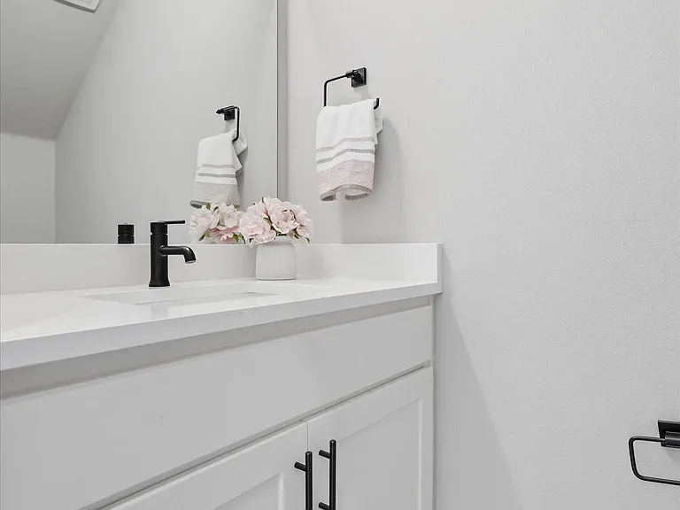 Guest half bathroom on first floor