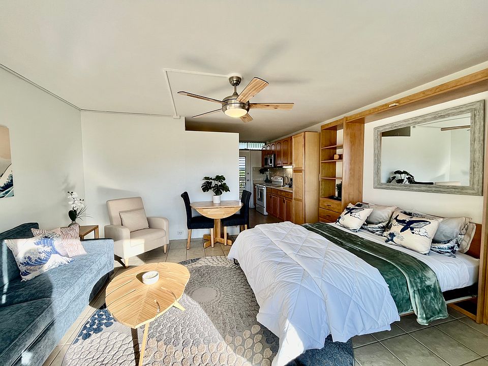 Not pictured here is newly installed swivel wall mount tv with included cable above dining table!