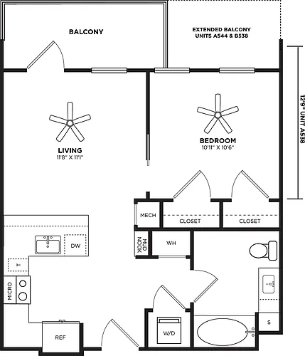 Floor plan A14 Extended