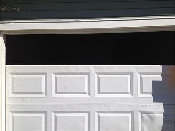 Garage door has been repaired.
