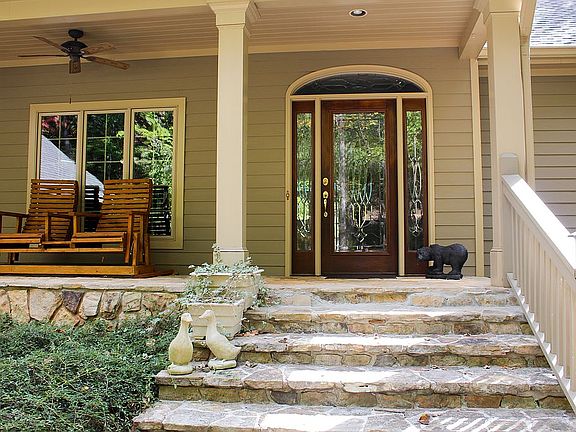 Fieldstone front porch    