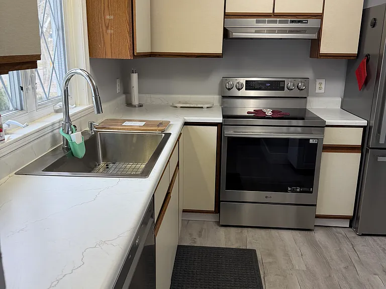 My brand new kitchen countertops new stainless steel appliances
