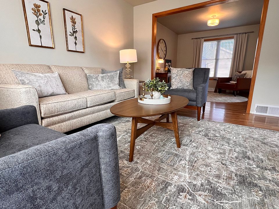 Living room with smart TV