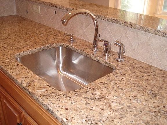 Kitchen with under-mounted sink