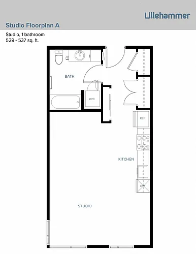 Floor plan Studio A