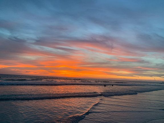 Sunset on a cloudy day