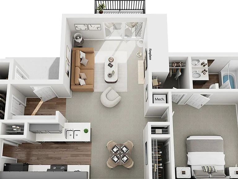 Bamboo | 1 Bed 1 Bath | 768 sq ft | Park at Midtown Apartments in Greensboro Bamboo | 1 Bed 1 Bath | 768 sq ft | Park at Midtown Apartments in Greensboro