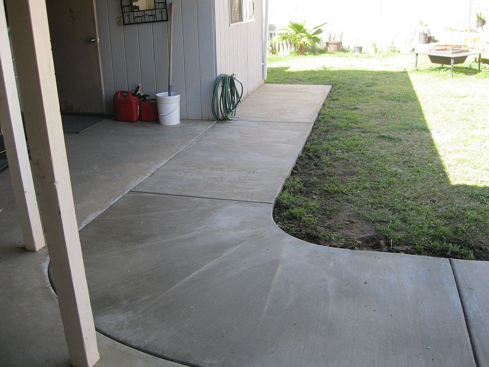 concrete addition to patio