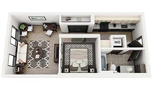 Floor plan 1x1 Open C