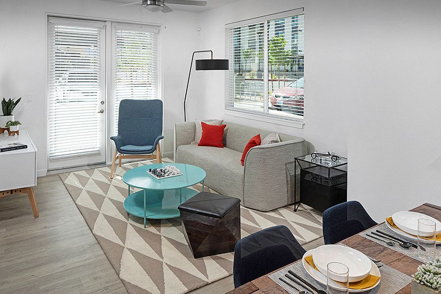 Our open concept for the dining and living areas is perfect for entertaining