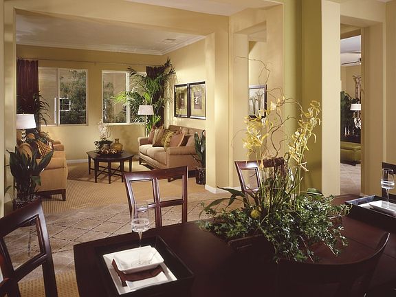 living room of model home