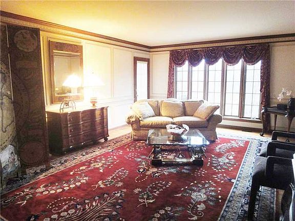 Living room with hardwood fl