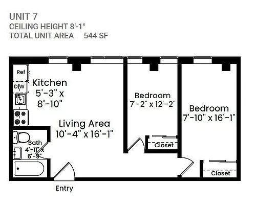 Floor plan 1 Bedroom
