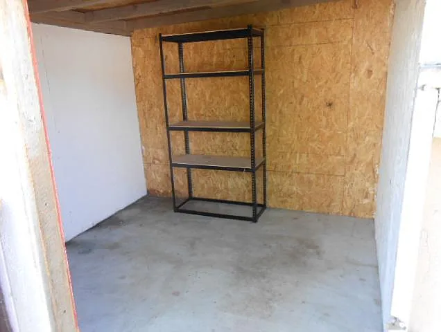 Inside storage shed