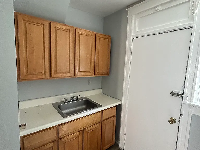 Kitchen sink and back door