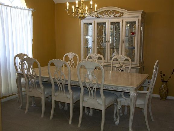 Large formal dining with room for table for eight.