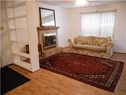 Living with fireplace
