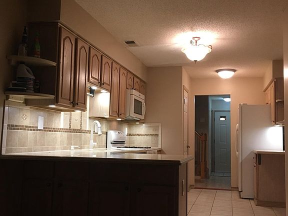 Family Room Kitchen View at night
