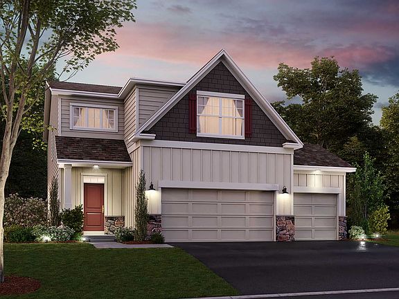 Harper 3-Car Elevation D - Optional Stone