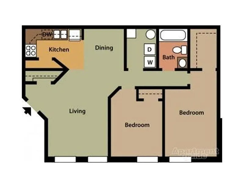 Floor plan Two Bedroom