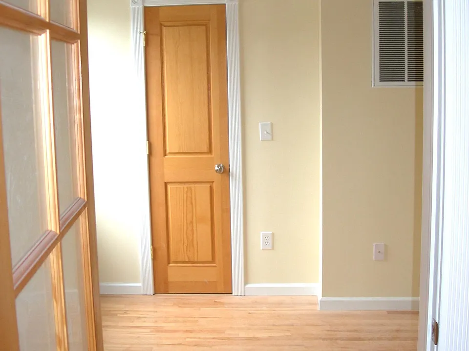 Looking into the bedroom from the livingroom