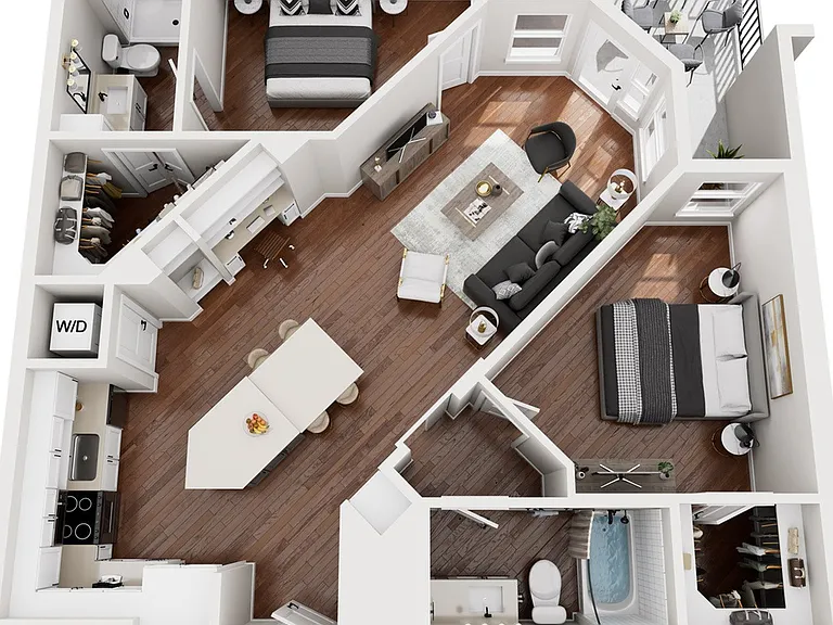 2 Bedroom | 2 Bath | 1166 SF 2 Bedroom | 2 Bath | 1166 SF