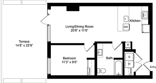 Floor plan A3a Type A with Terrace