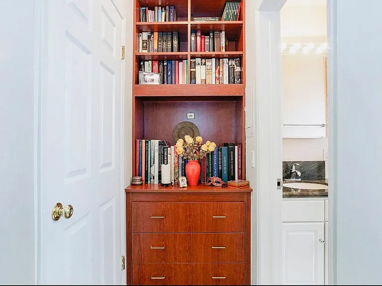 Built In Shelving with Drawers, Cedar Closet