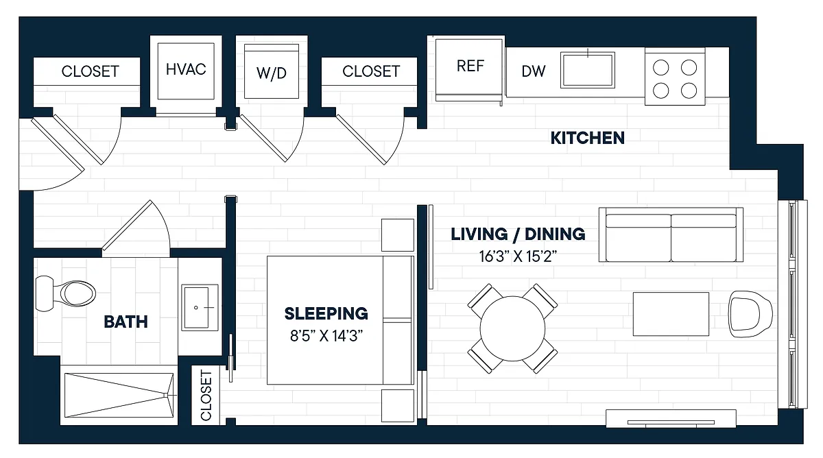 Floor plan Studio-S14