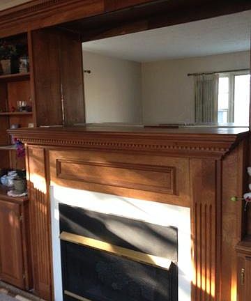 Built-in bookcase and cabinets