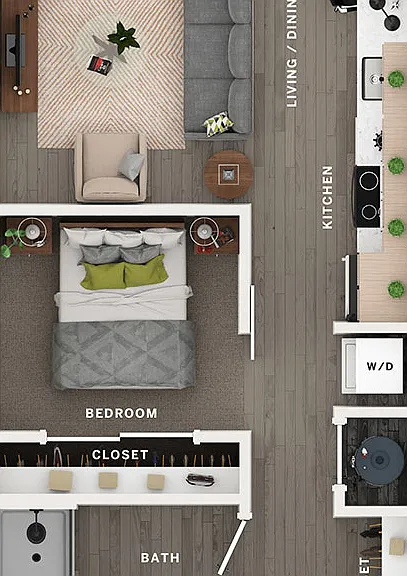 1BR/1BA - A 1BR/1BA - A