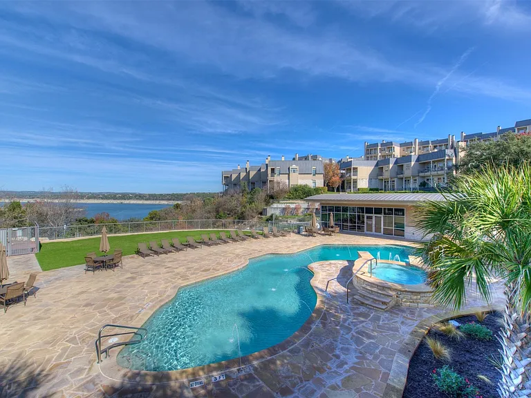 One of two sparkling pools