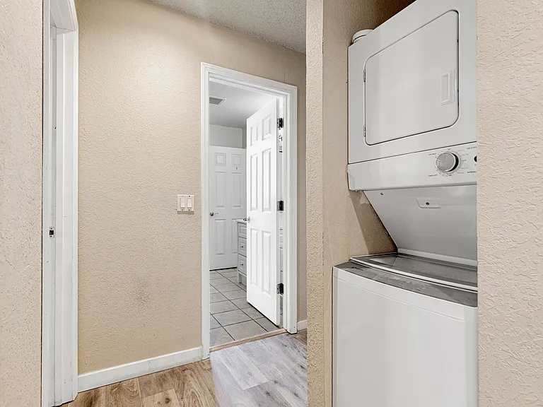 laundry set located in the unit