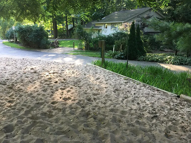 View of the house from the beach path