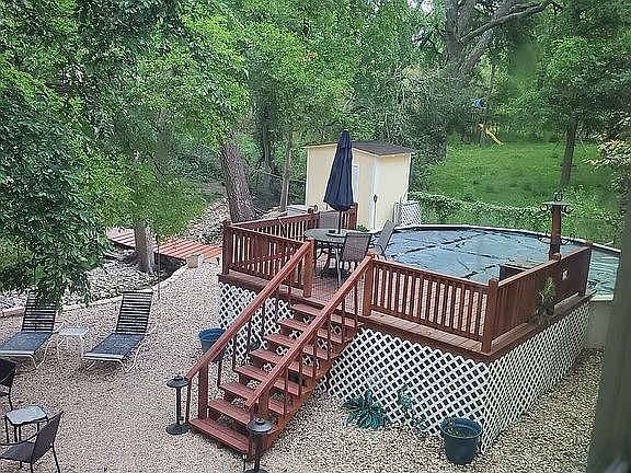 Above ground pool with deck!