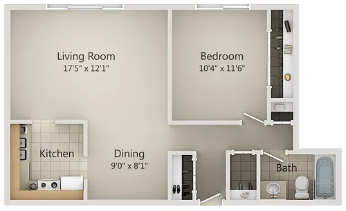 Floor plan 1 Bedroom COLONY