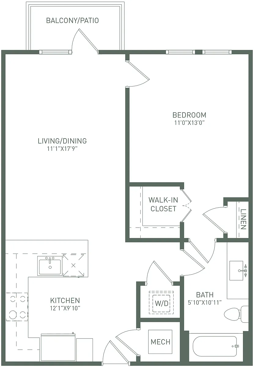 Floor plan 1X1
