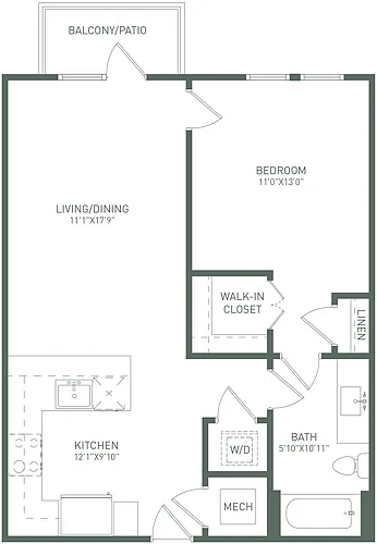 Floor plan 1X1
